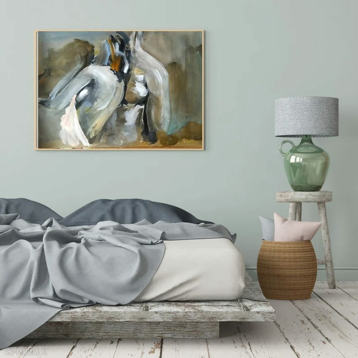 Plakat Lovers 40x60 - szkic kochankowie w stylu Louka