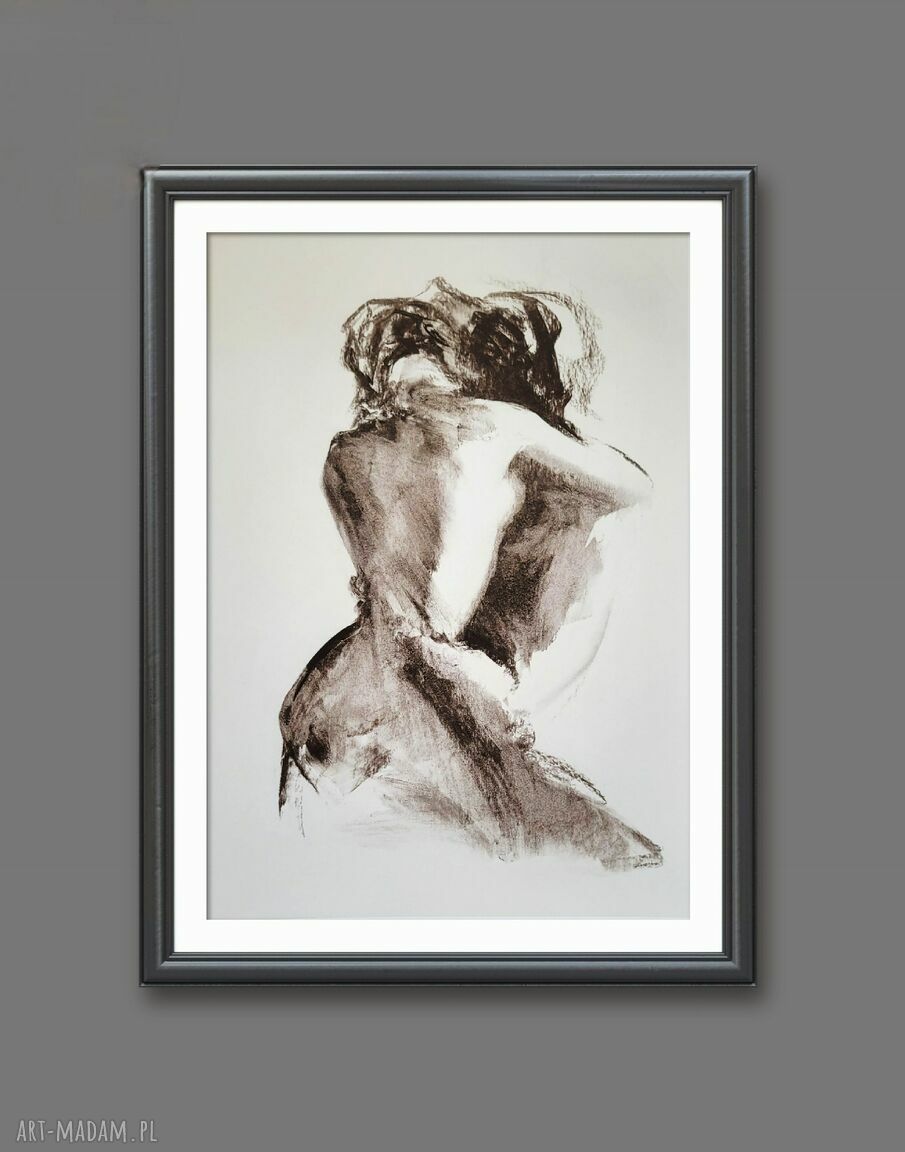 Lovers - 50x70 zmysłowy szkic kochanków do sypialni