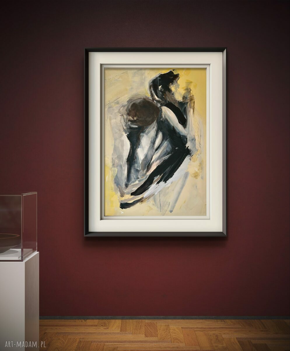 Lovers 50x70 - pastelowa inkografia miłości do sypialni