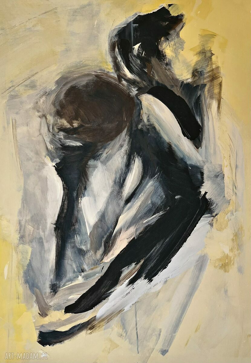 Lovers 50x70 - pastelowa inkografia miłości do sypialni