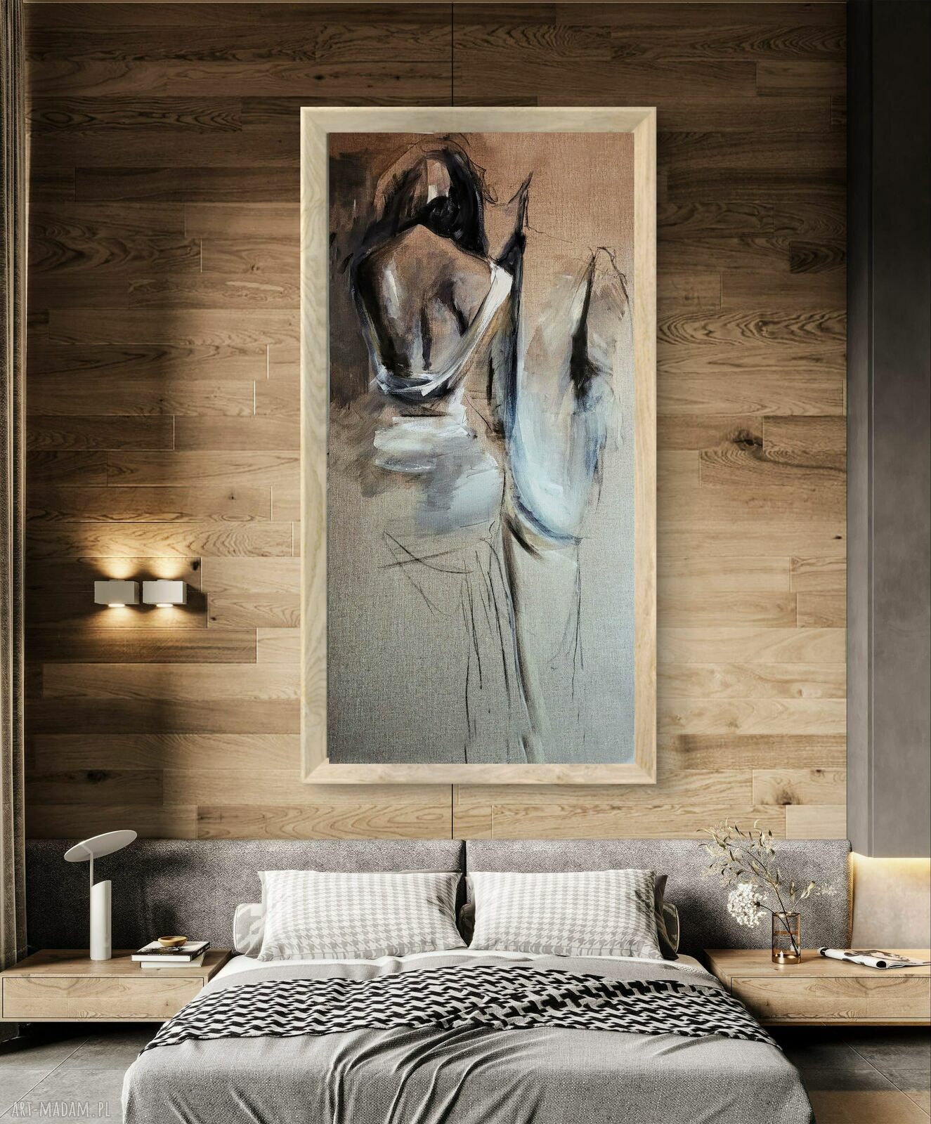Lovers - obraz 60x120 do sypialni i nad łóżko (inkografia Louka)