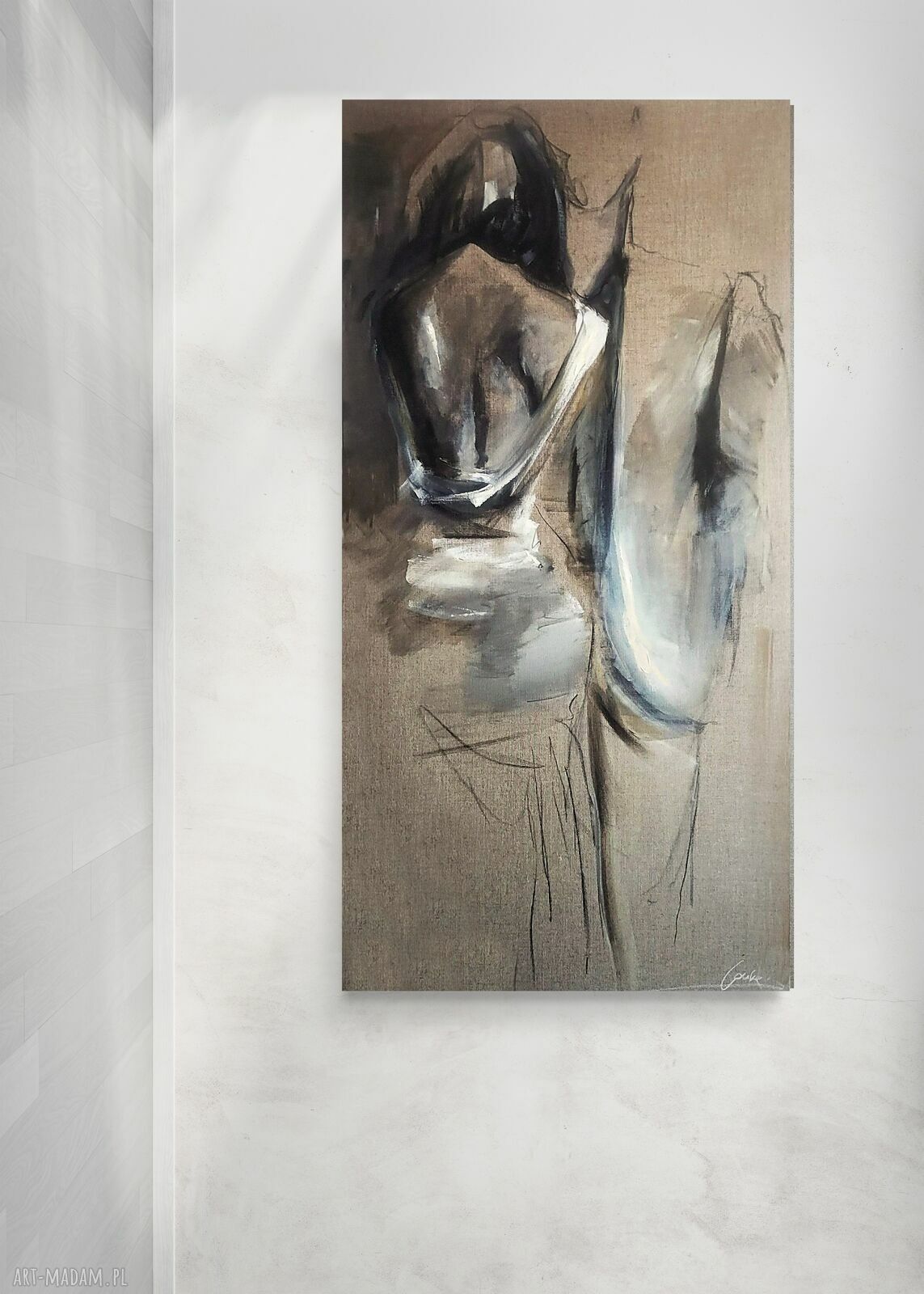 Lovers - obraz 60x120 do sypialni i nad łóżko inkografia Louka