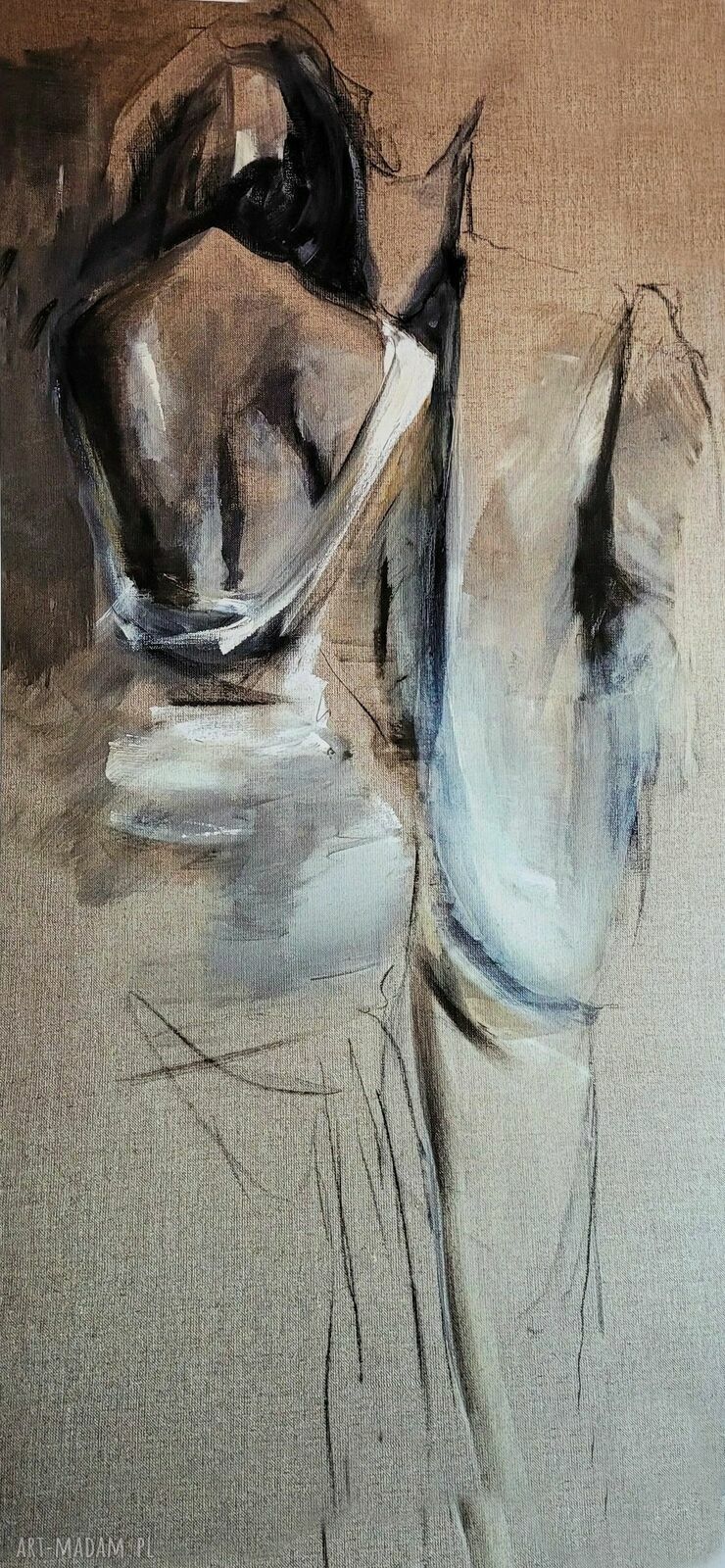 Lovers - obraz 60x120 do sypialni i nad łóżko (inkografia Louka)