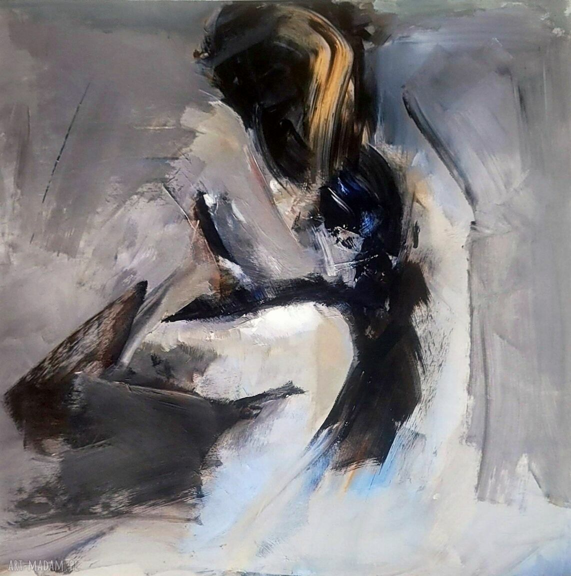 Lovers 70x70 - autorski obraz do salonu i sypialni