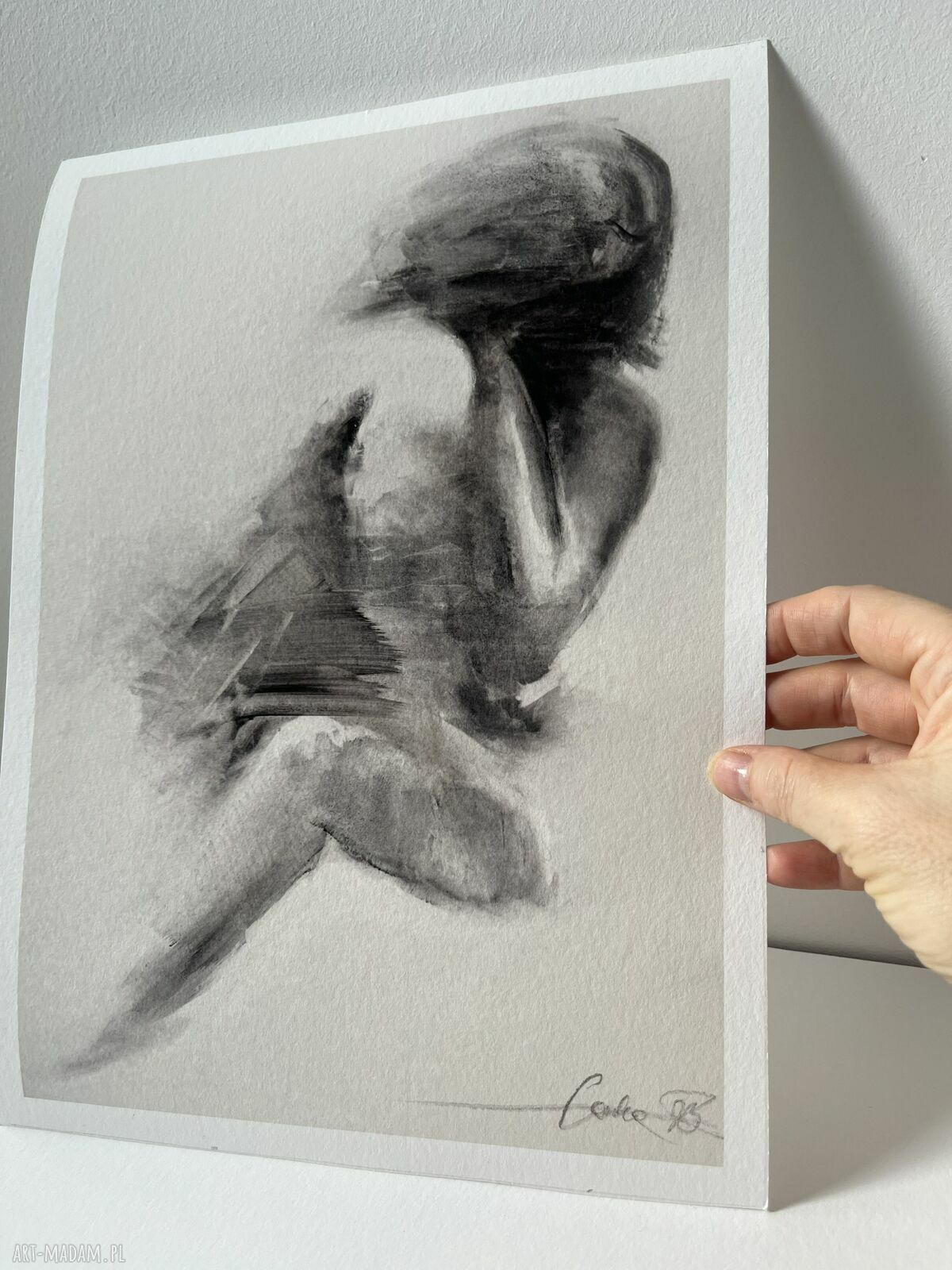 Lovers - autorska grafika A4 przedstawiająca kochanków