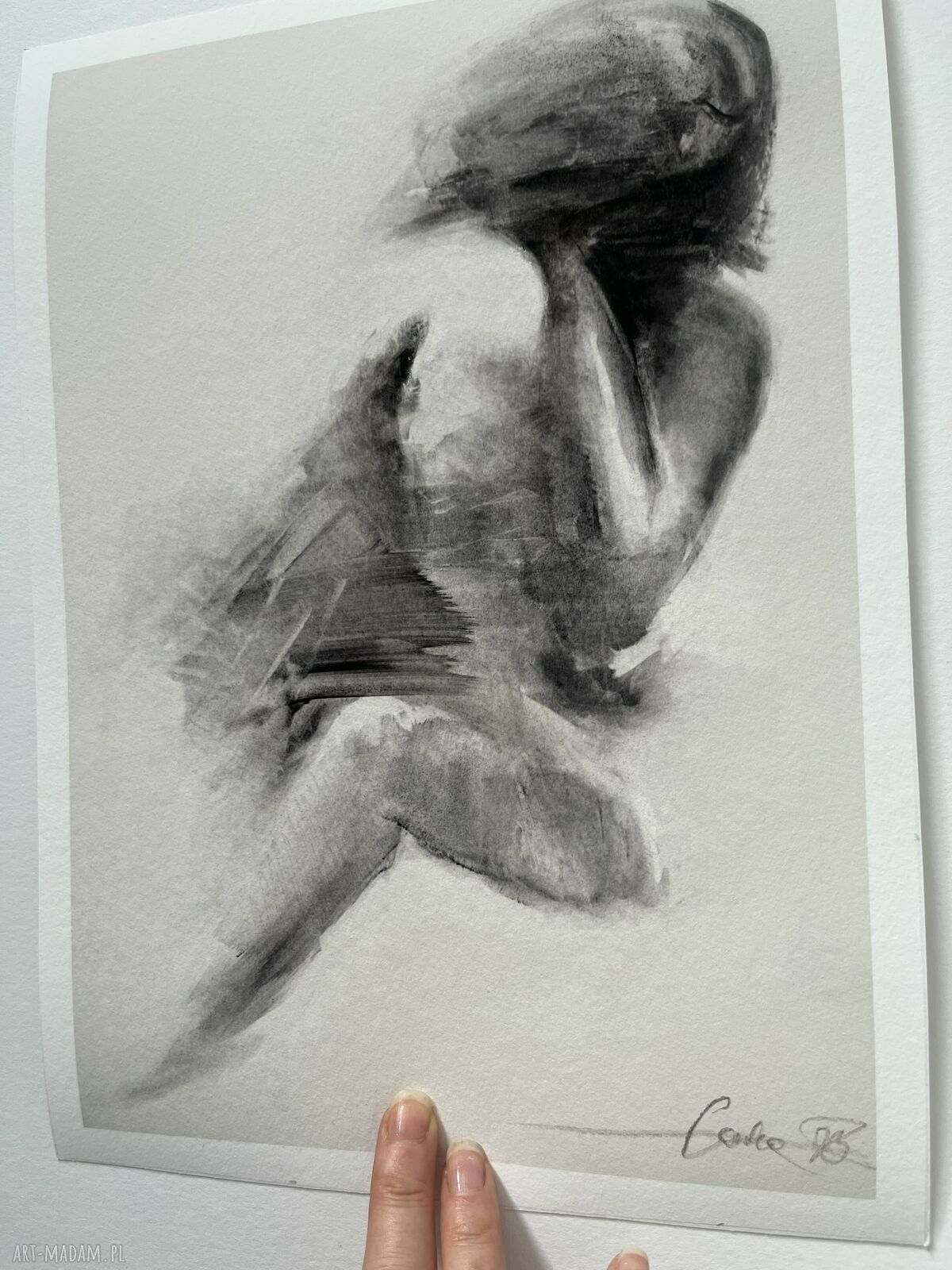Lovers - autorska grafika A4 przedstawiająca kochanków