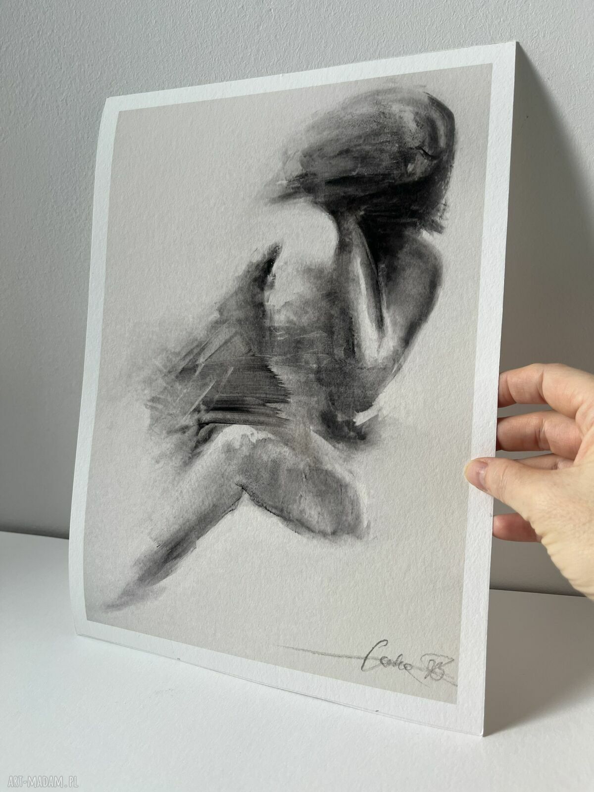 Lovers - autorska grafika A4 przedstawiająca kochanków