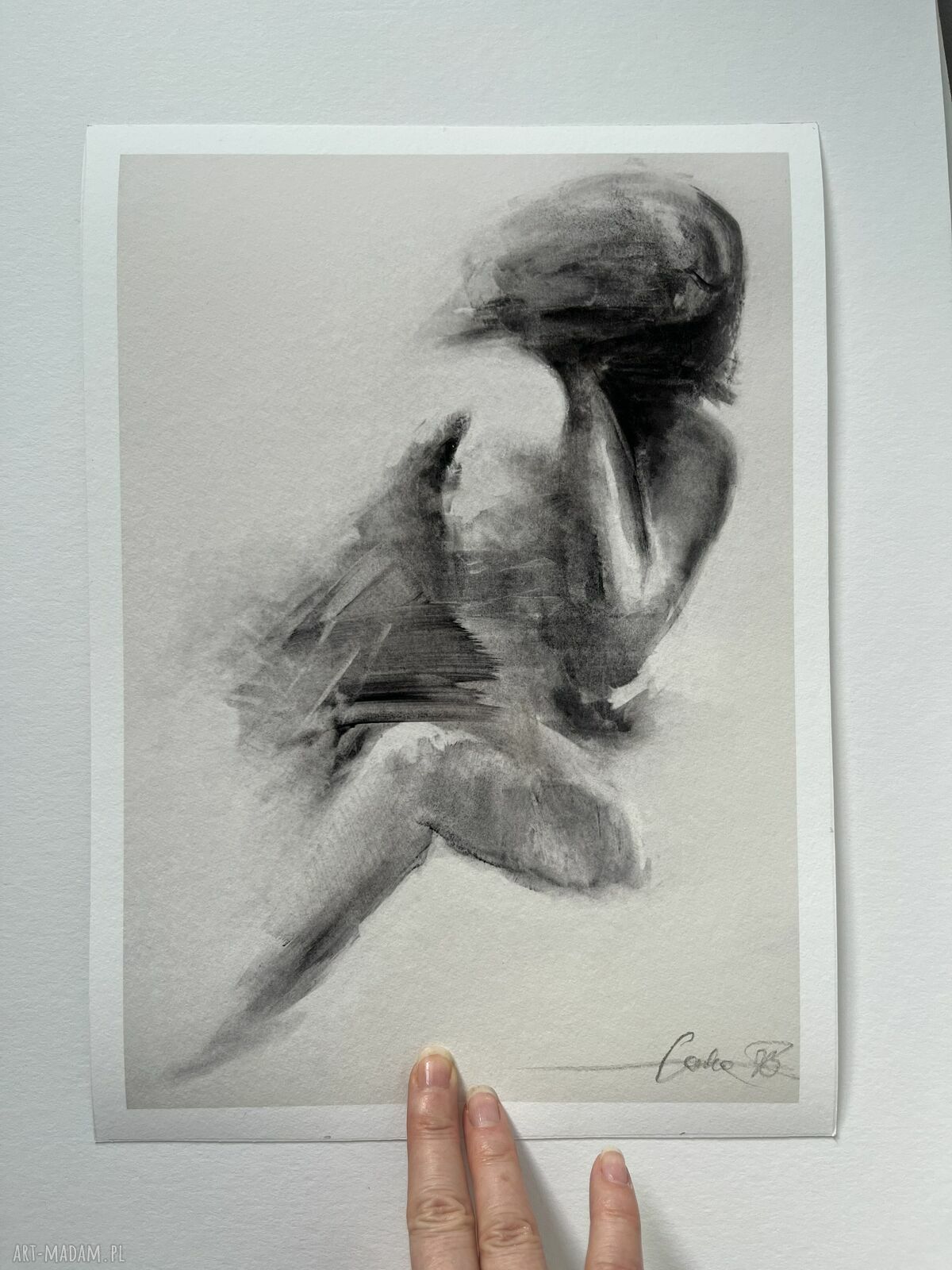 Lovers - autorska grafika A4 przedstawiająca kochanków