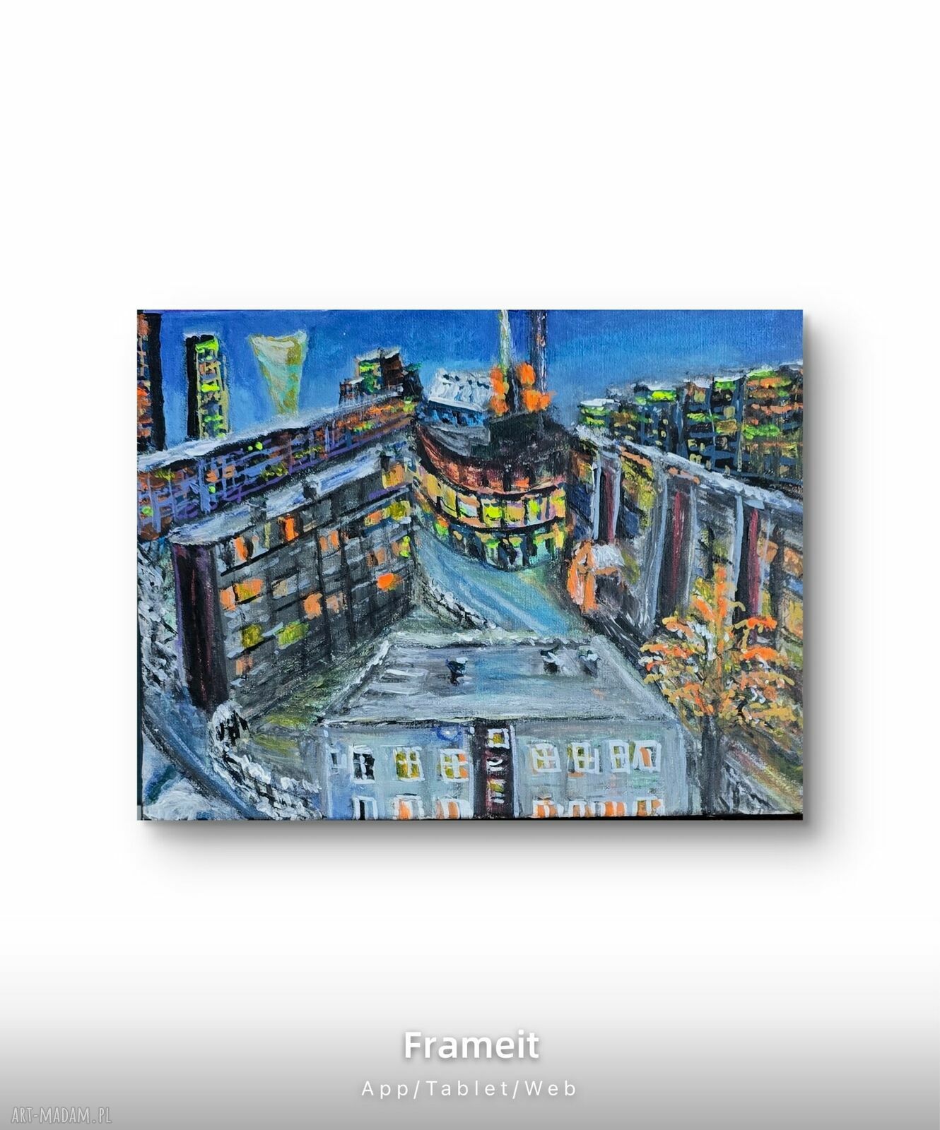 Obraz Lubin na płótnie - ręcznie malowany akryl i tempera (30x40 cm), gotowy do zawieszenia