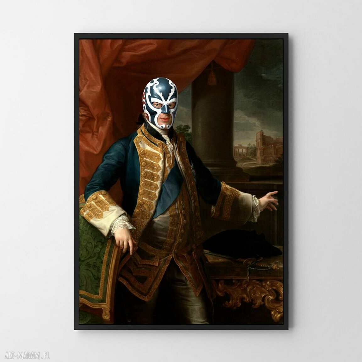 Plakat Luchadore - sztuka obraz portret, format 40x50 cm