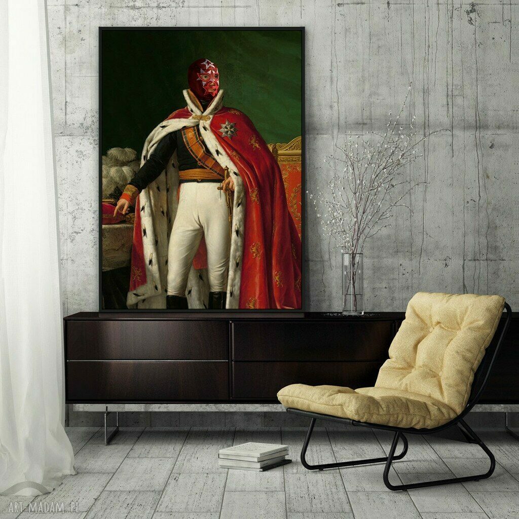 Plakat Luchadore 50x70 cm - sztuka do Twojego wnętrza
