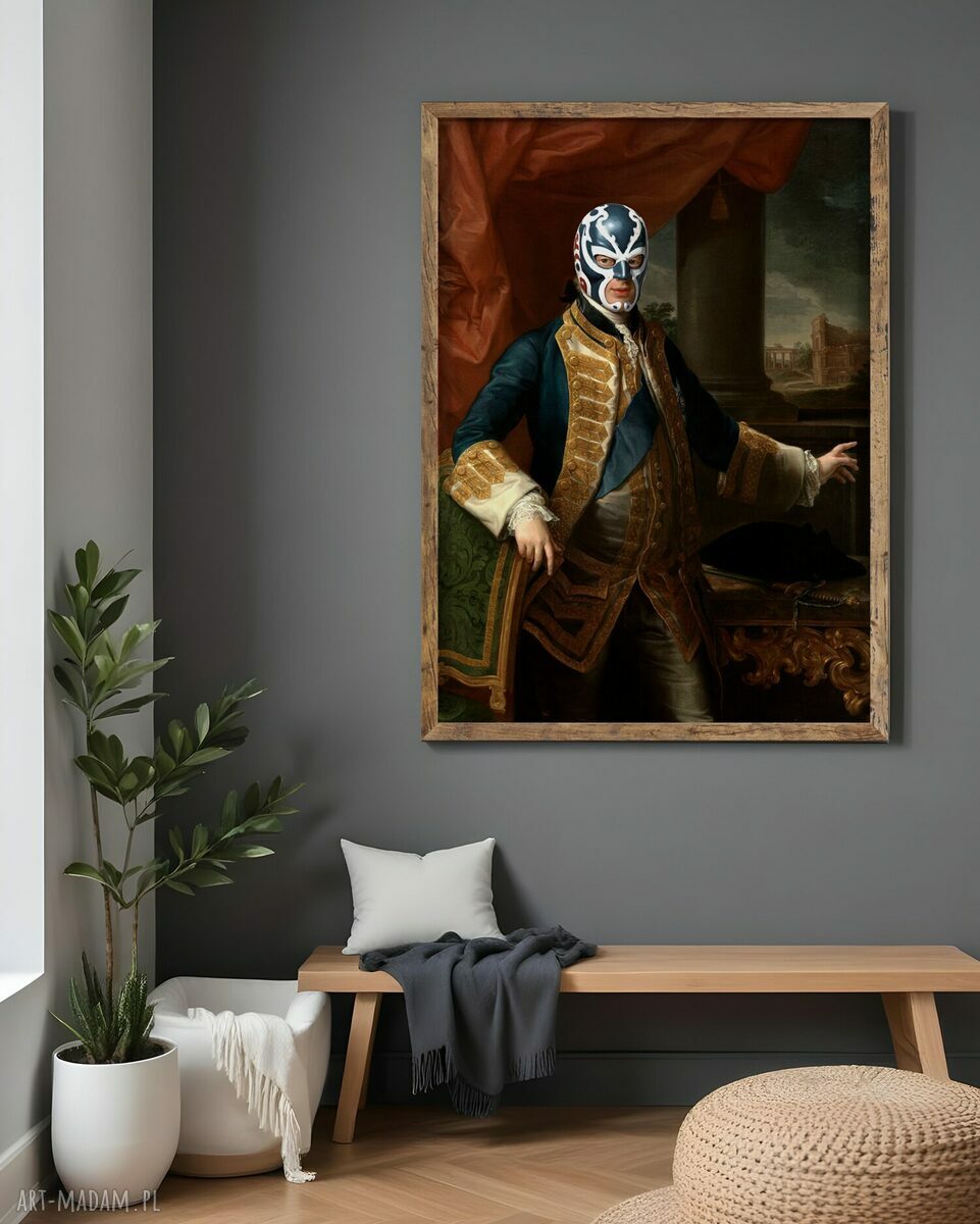 Plakat Luchadore sztuka portret - format 50x70 cm