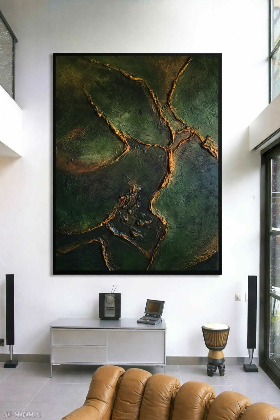Luksusowa dekoracja na ścianę 100x150 cm - obraz strukturalny do salonu