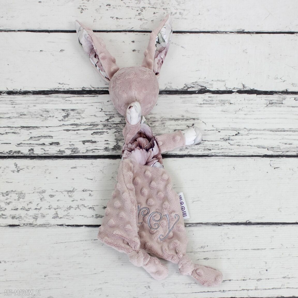 Luluś Królik Dusty Rose - przytulanka sensoryczna dla niemowląt