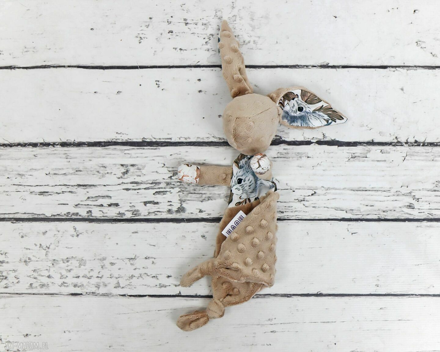 Luluś Królik - przytulanka sensoryczna dla niemowląt Ogród Naturalny