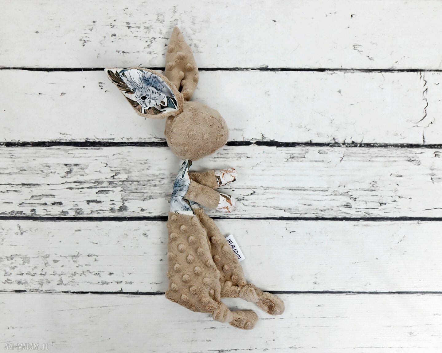 Luluś Królik - przytulanka sensoryczna dla niemowląt Ogród Naturalny