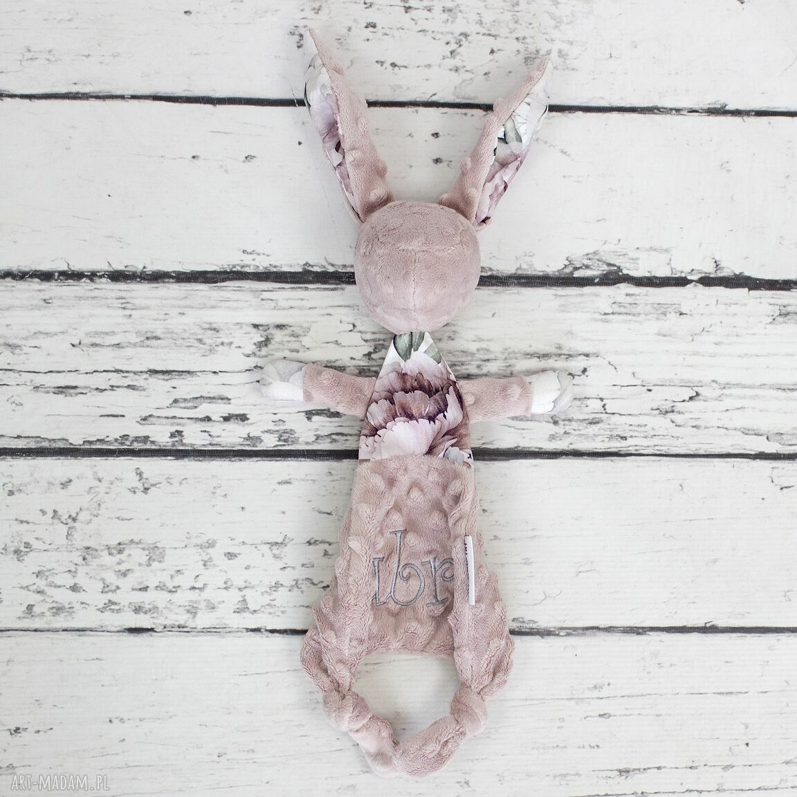 Luluś Królik Dusty Rose - przytulanka sensoryczna dla niemowląt
