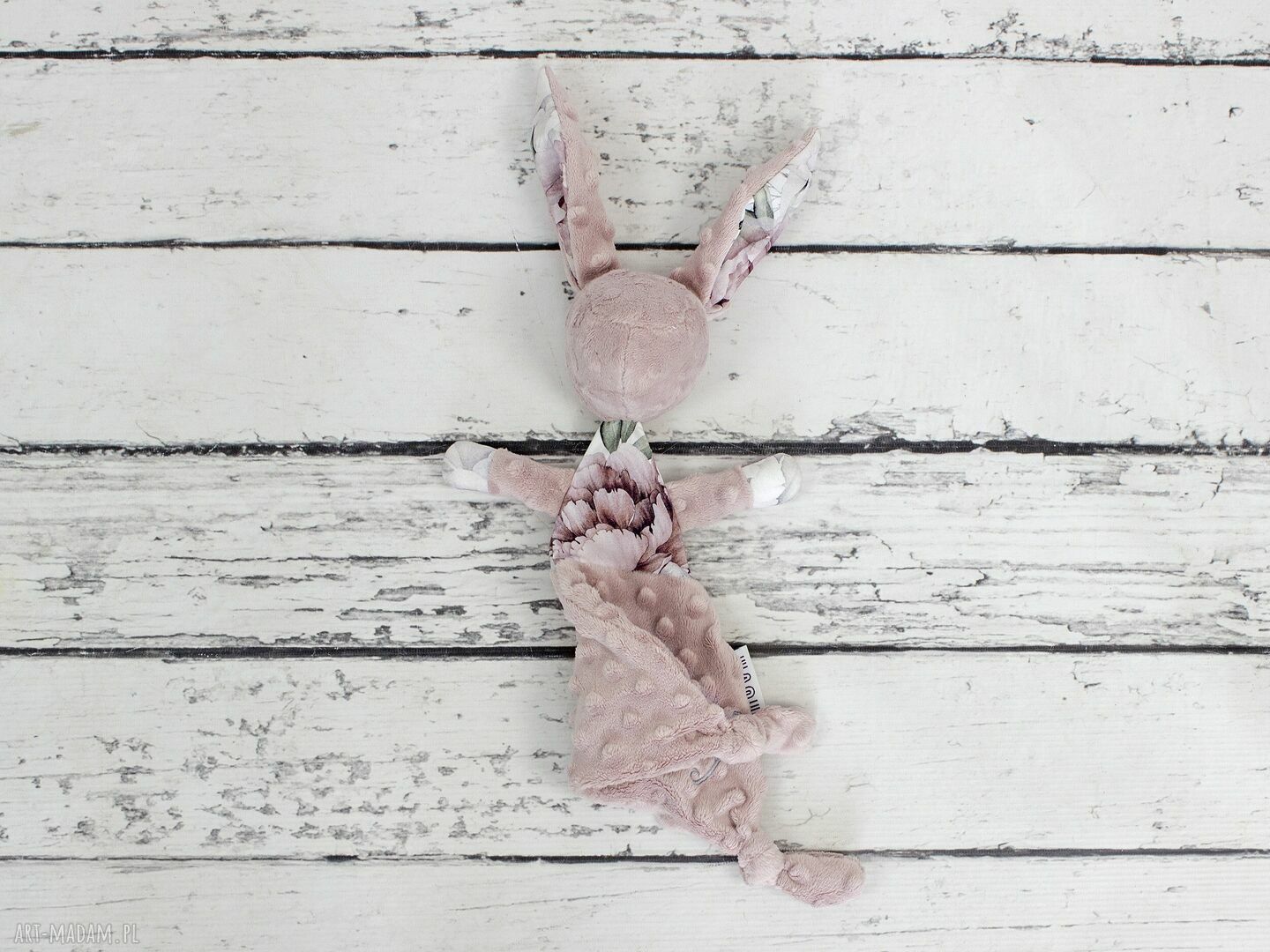 Luluś Królik Dusty Rose - przytulanka sensoryczna dla niemowląt
