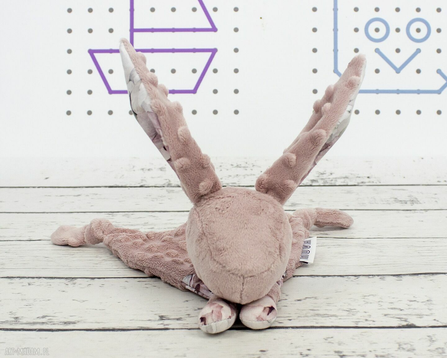 Luluś Królik Dusty Rose - przytulanka sensoryczna dla niemowląt