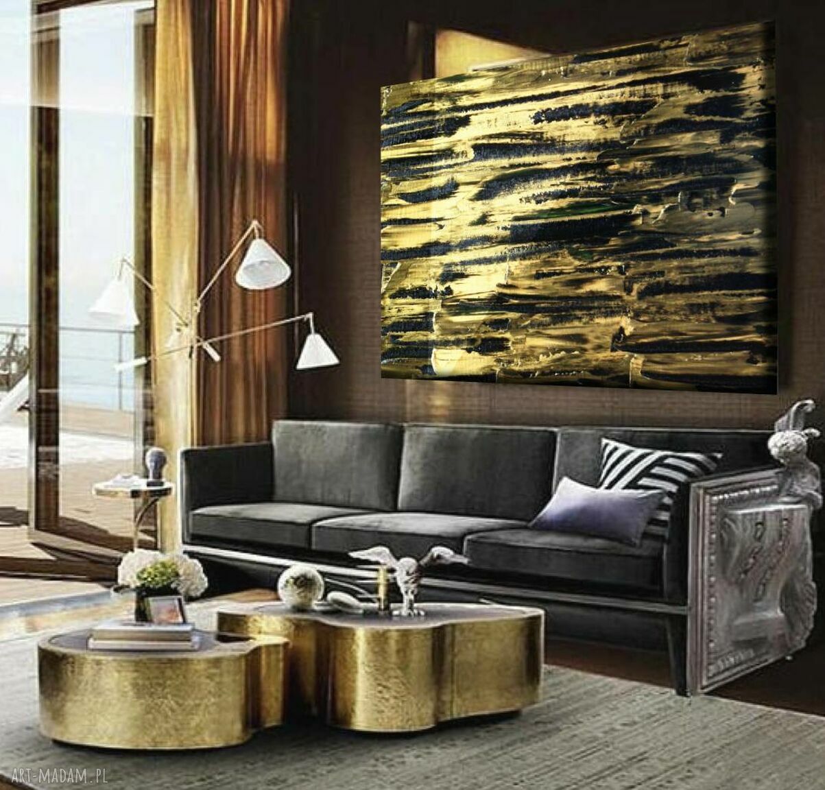 LUXXU - Wielkoformatowy obraz abstrakcyjny na płótnie 100x150 art&texture
