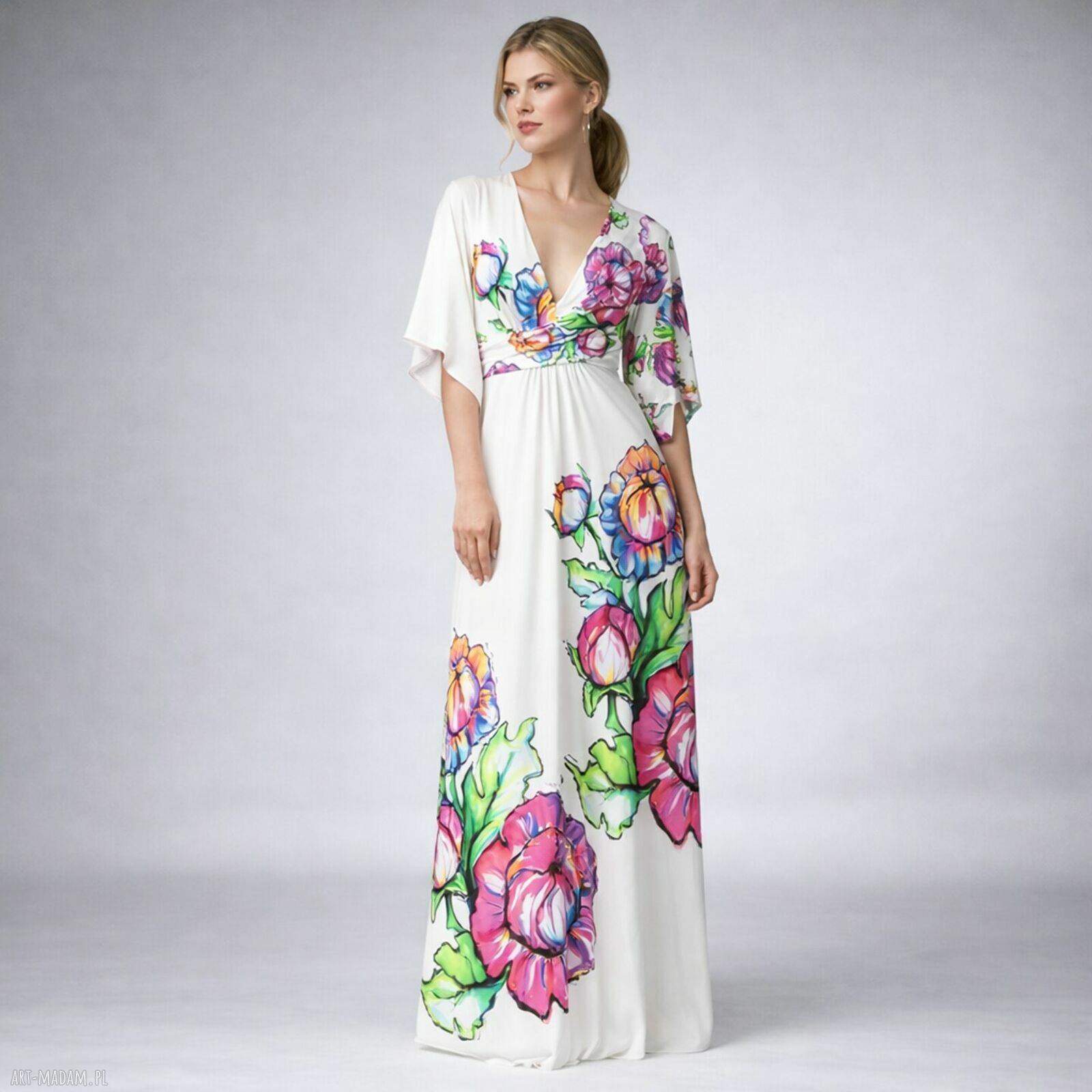 Magdalena Maxi Flower - suknia ślubna maxi w kwiaty