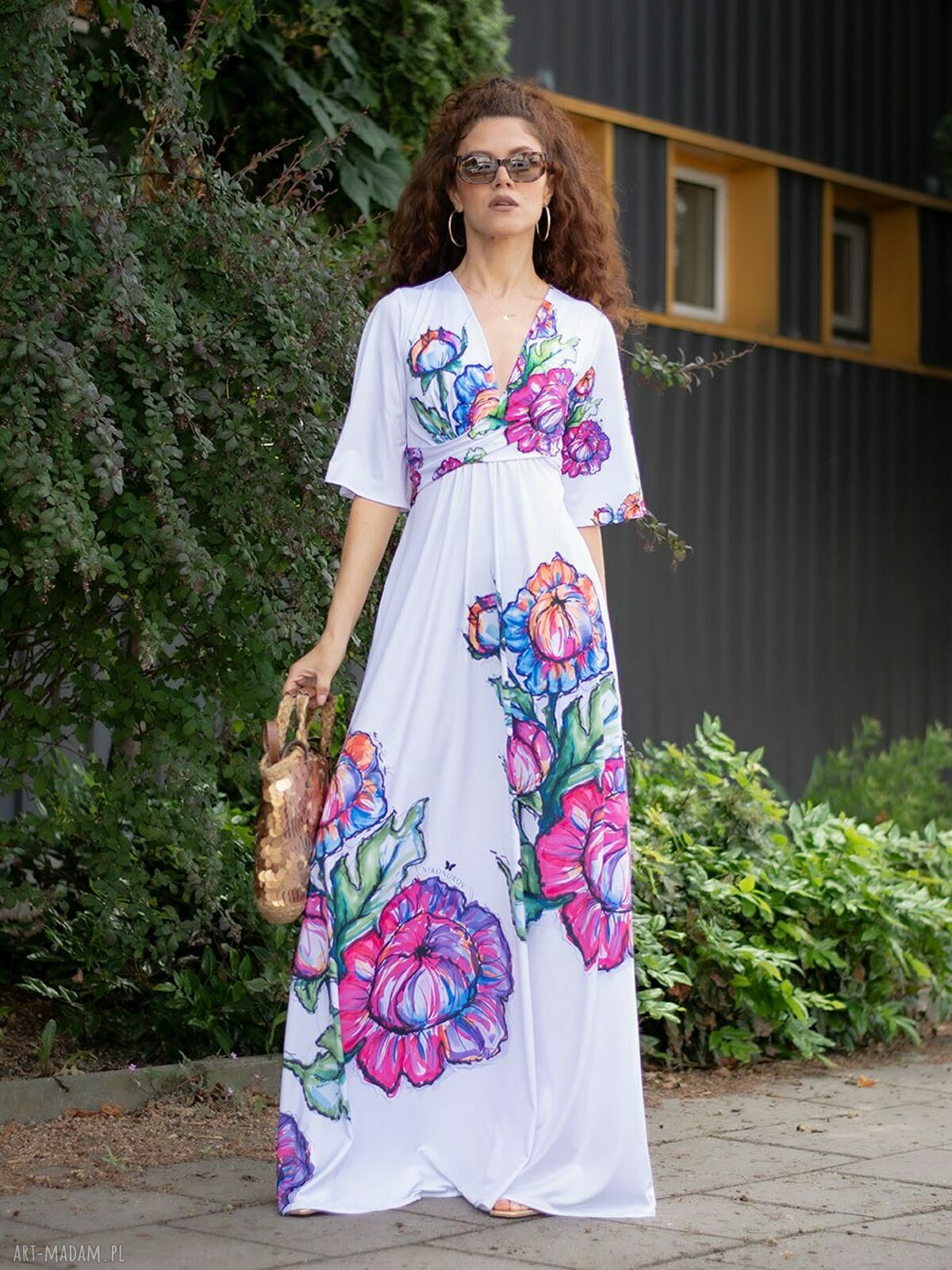 Magdalena Maxi Flower - suknia ślubna z kwiatem (maxi)