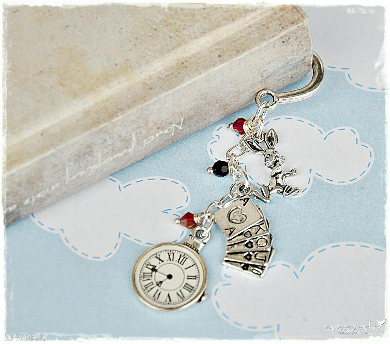 Alicja w Krainie Czarów zakładka do książki Handmade