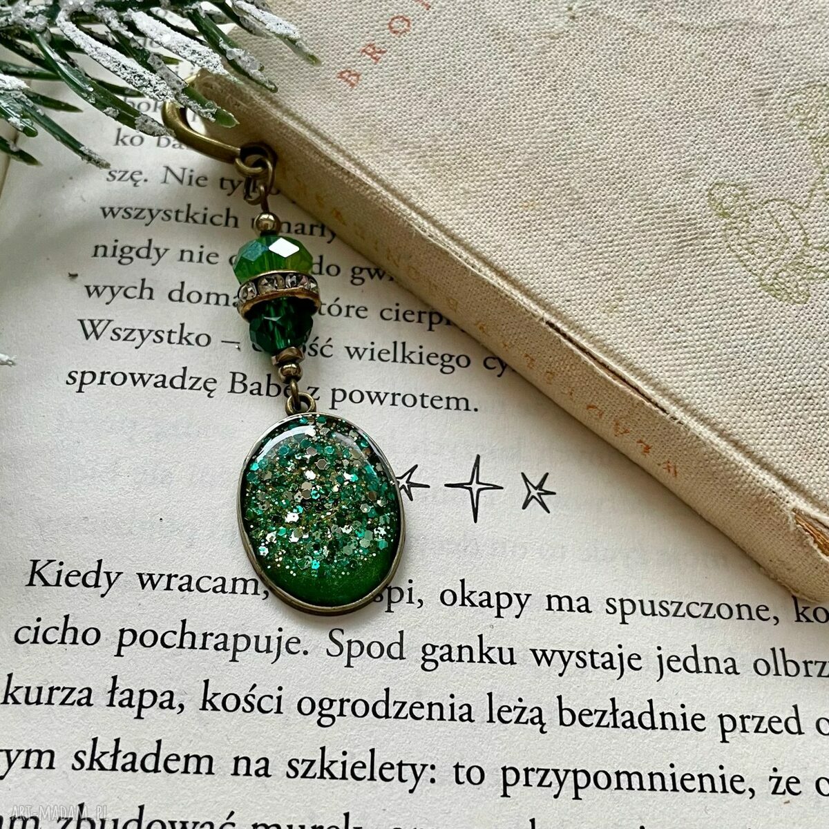 Magiczne Czytanie zakładka pełna blasku Hand Made