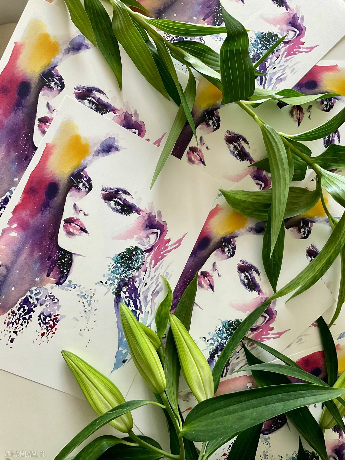 Magic - grafika akwarelowa A4 dla fanek mody i beauty