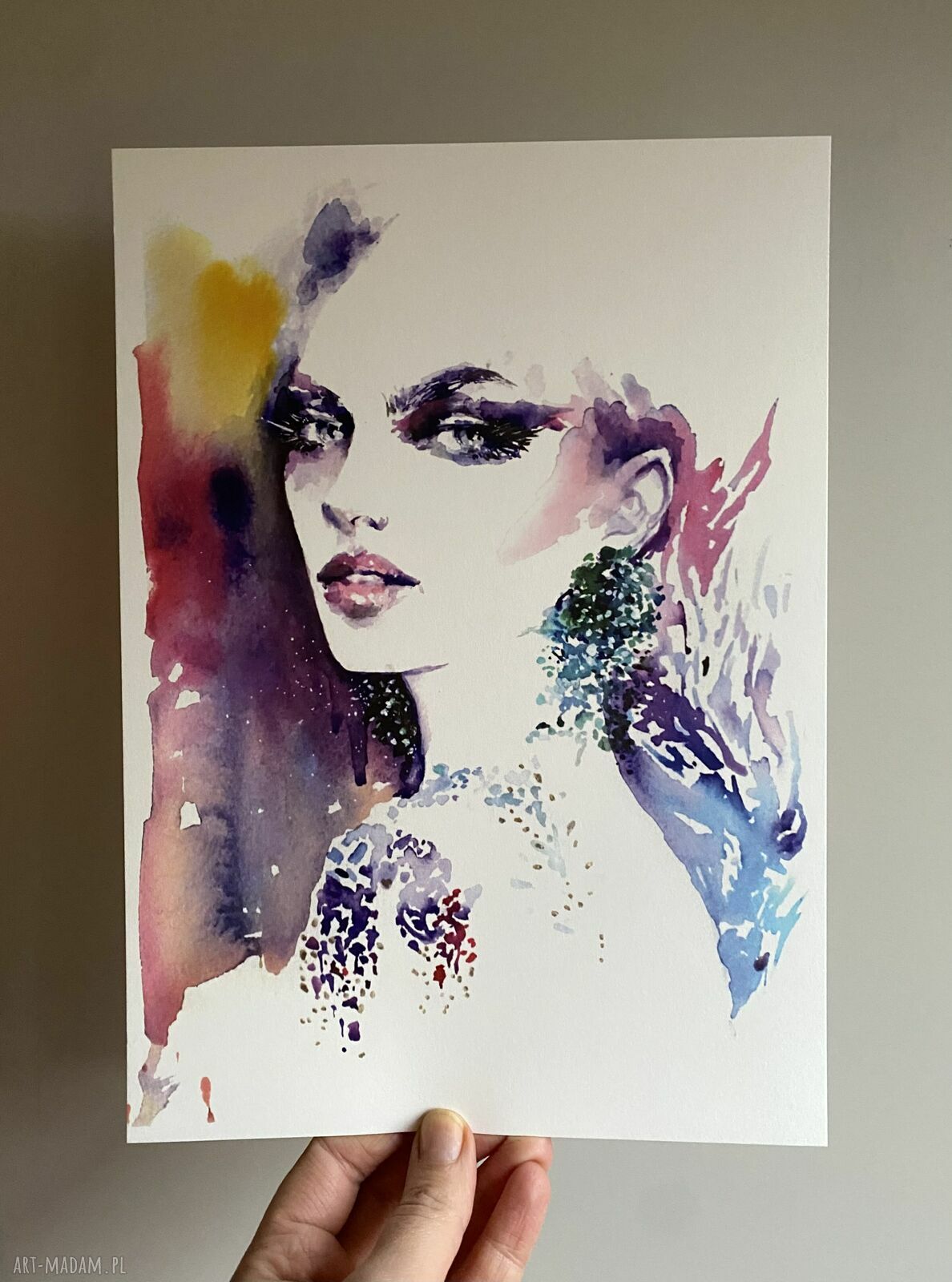 Magic - grafika akwarelowa A4 dla fanek mody i beauty