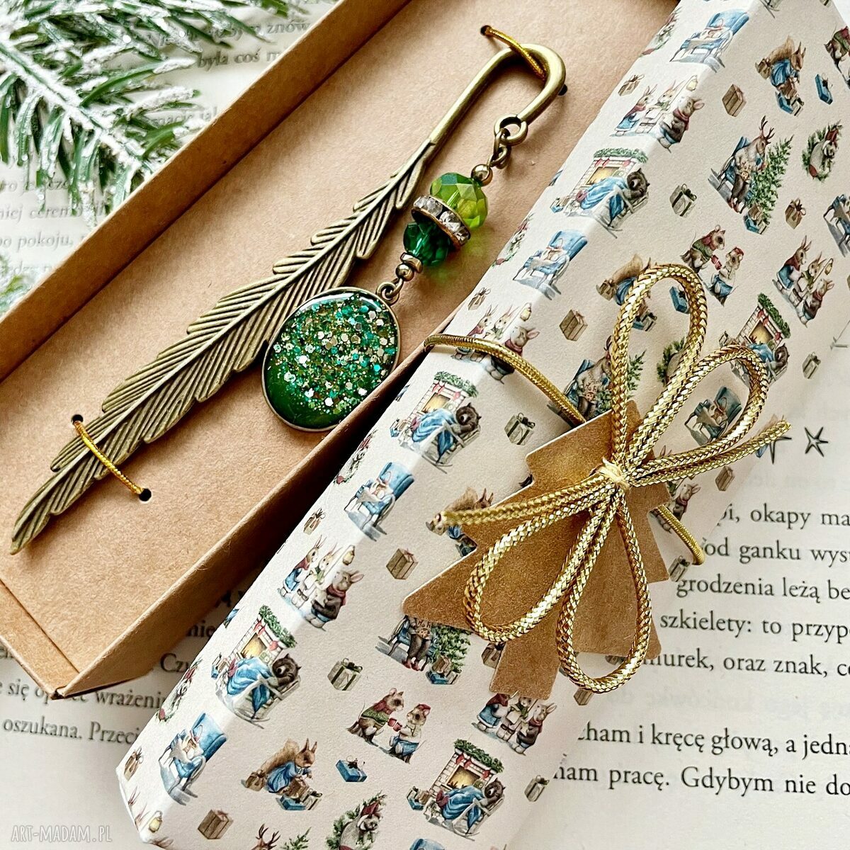 Magiczne Czytanie zakładka pełna blasku Hand Made