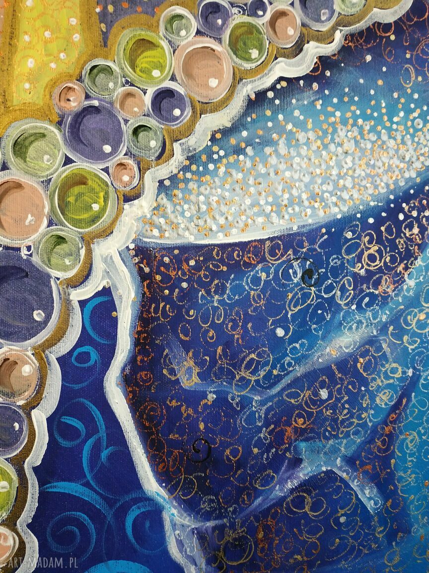 Magiczne gwiazdy Anioła Stróża - obraz giclee na płótnie Canvas