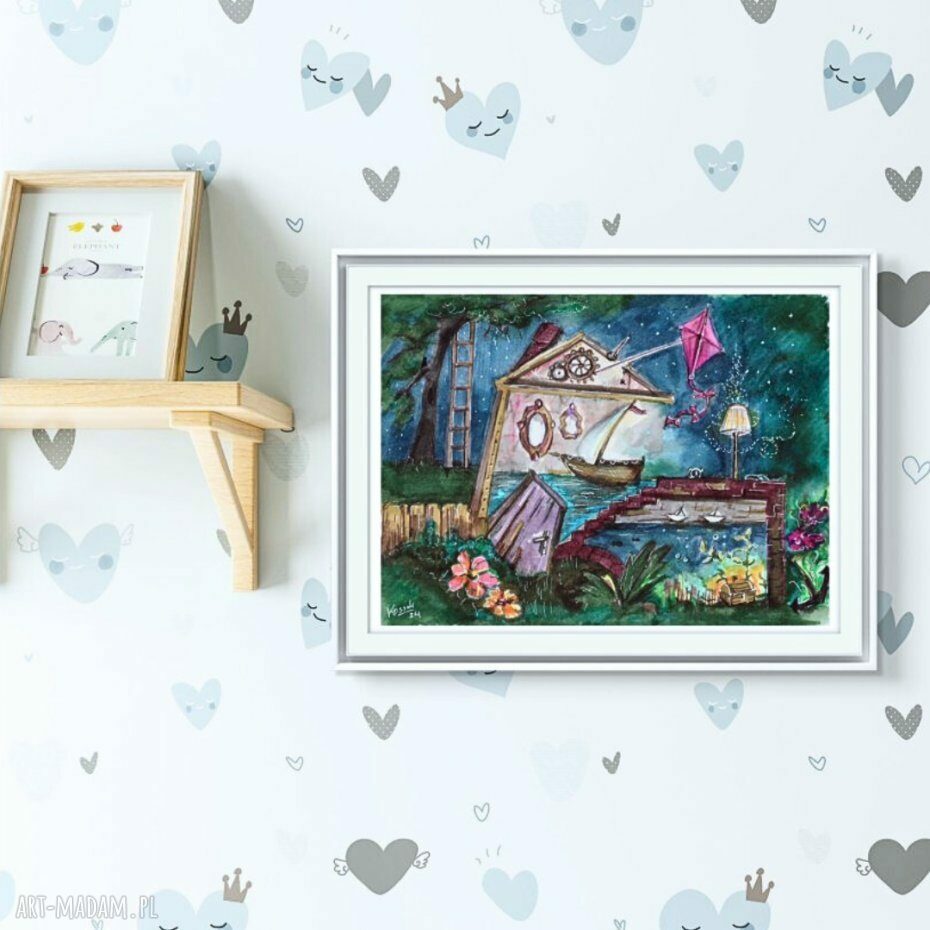 Magiczny Dom - Cykl SNY Plakat A3 dla dziecka do pokoju dziecięcego