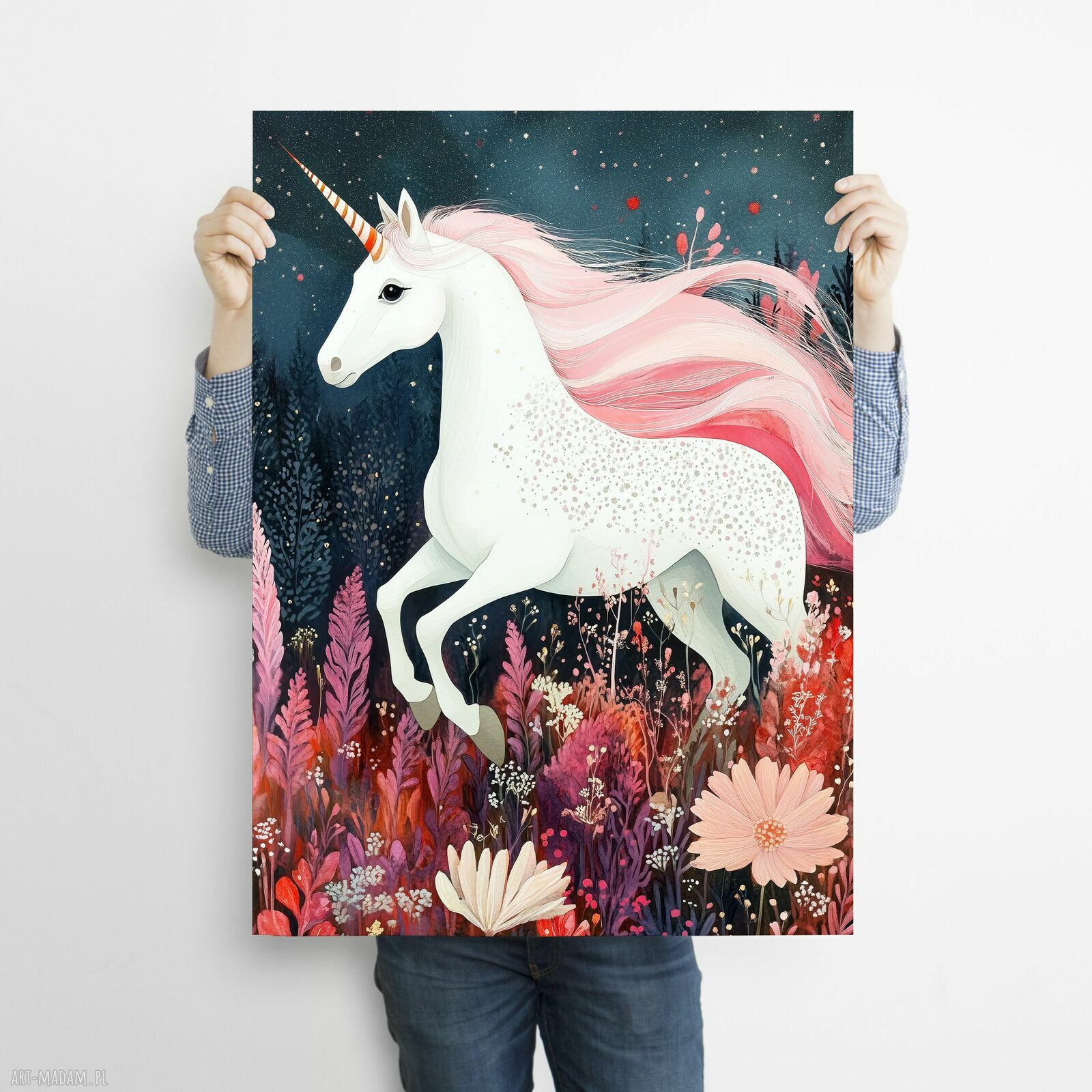 Magiczny Jednorożec - grafika na plakacie A3 (bez ramki)