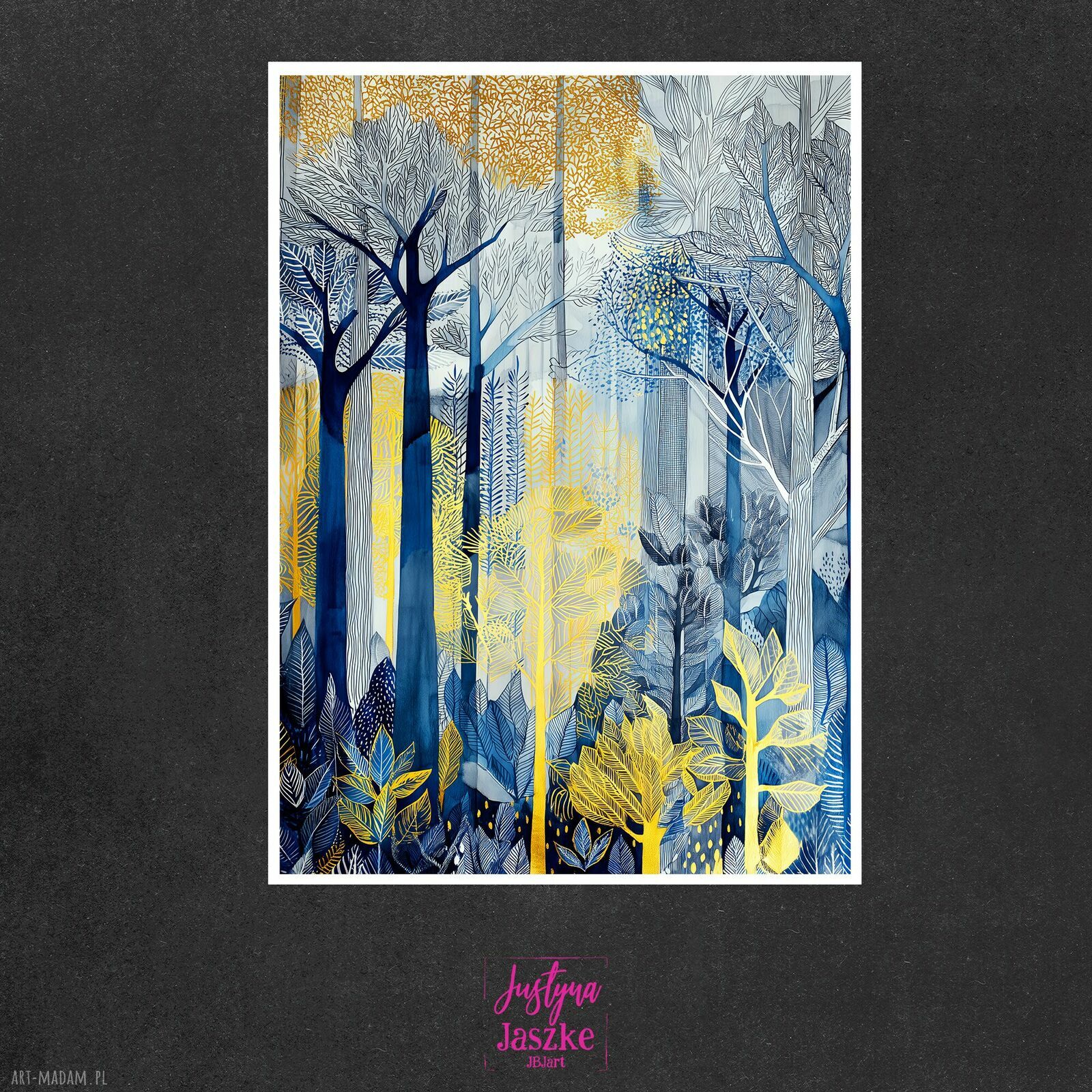 Magiczny las - zestaw 9 grafik 13x18 cm Justyna Jaszke