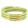 hand made bransoletki bracelet in metalic pistachio & gold