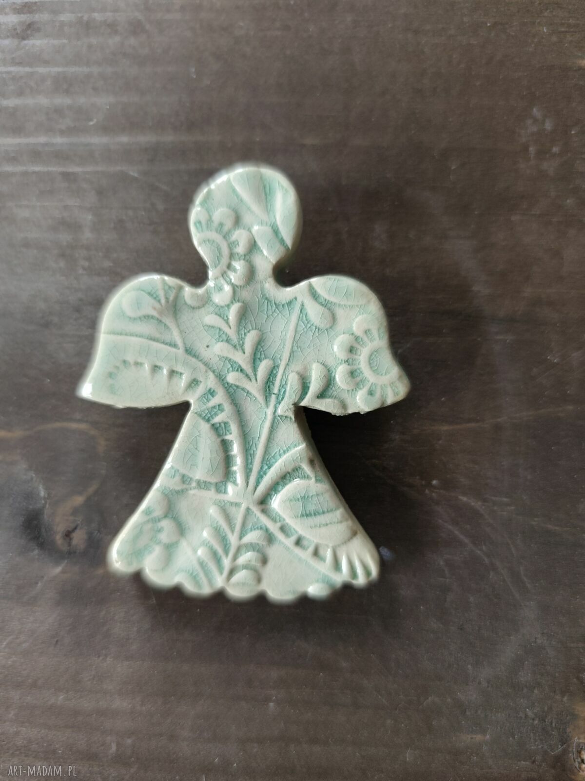 Magnes ceramiczny Anioł - uroczy dodatek na lodówkę