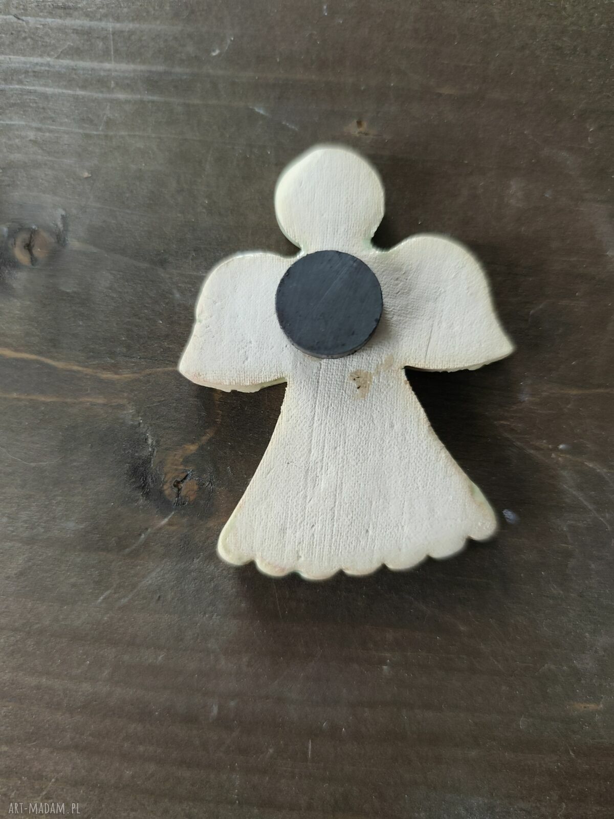 Magnes ceramiczny Anioł - uroczy dodatek na lodówkę