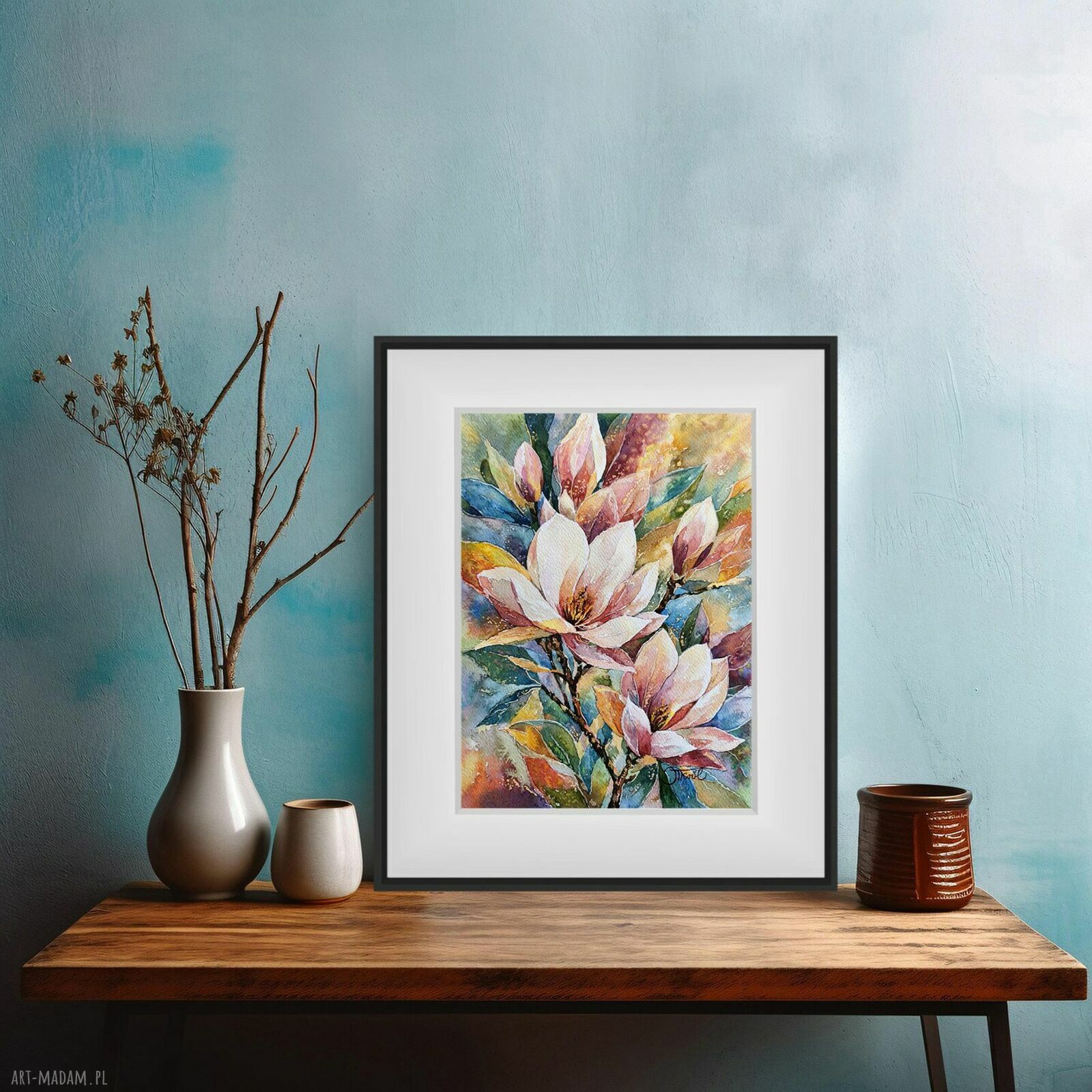 Magnolie - oryginalna akwarela 24 x 32 cm