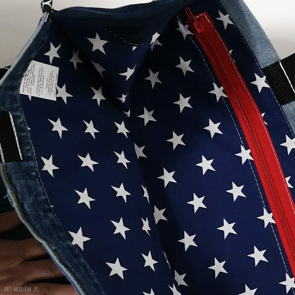 Duża torba upcykling JEANS BIG STAR na ramię