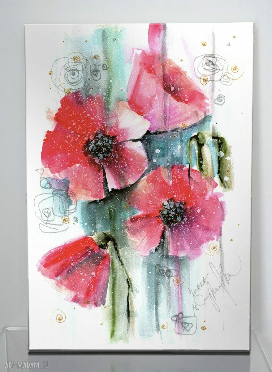 Maki. Akwarela 1 - giclee na płótnie Canvas