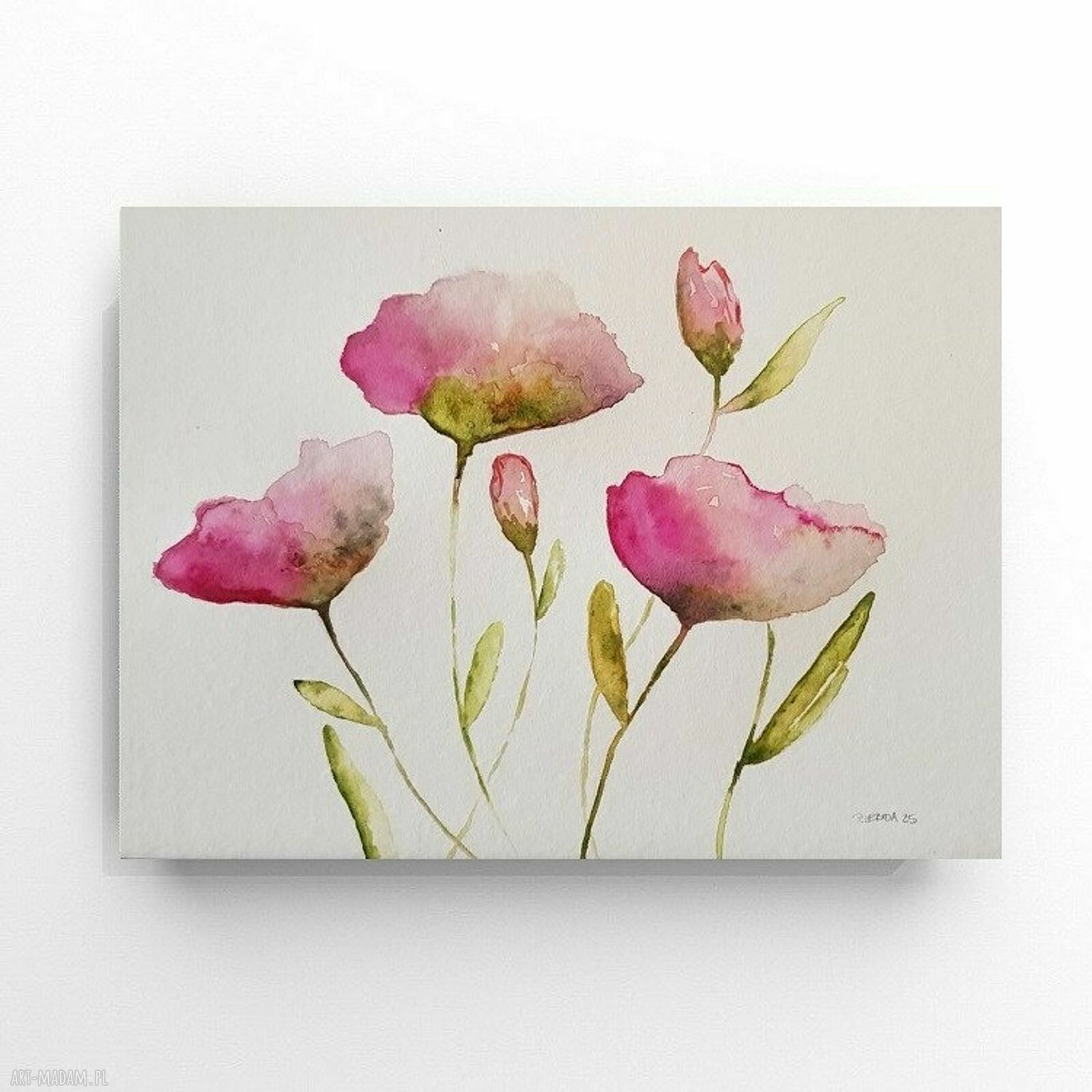 Maki - akwarela 24x32 cm, sygnowana na papierze akwarelowym 425 g/m2
