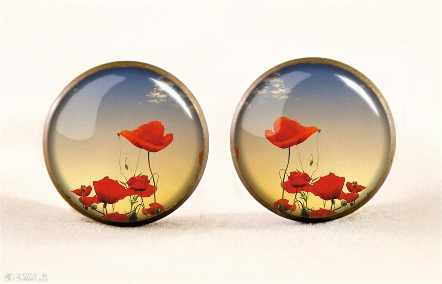 naszyjniki: Maki Medalion z łańcuszkiem HandMade