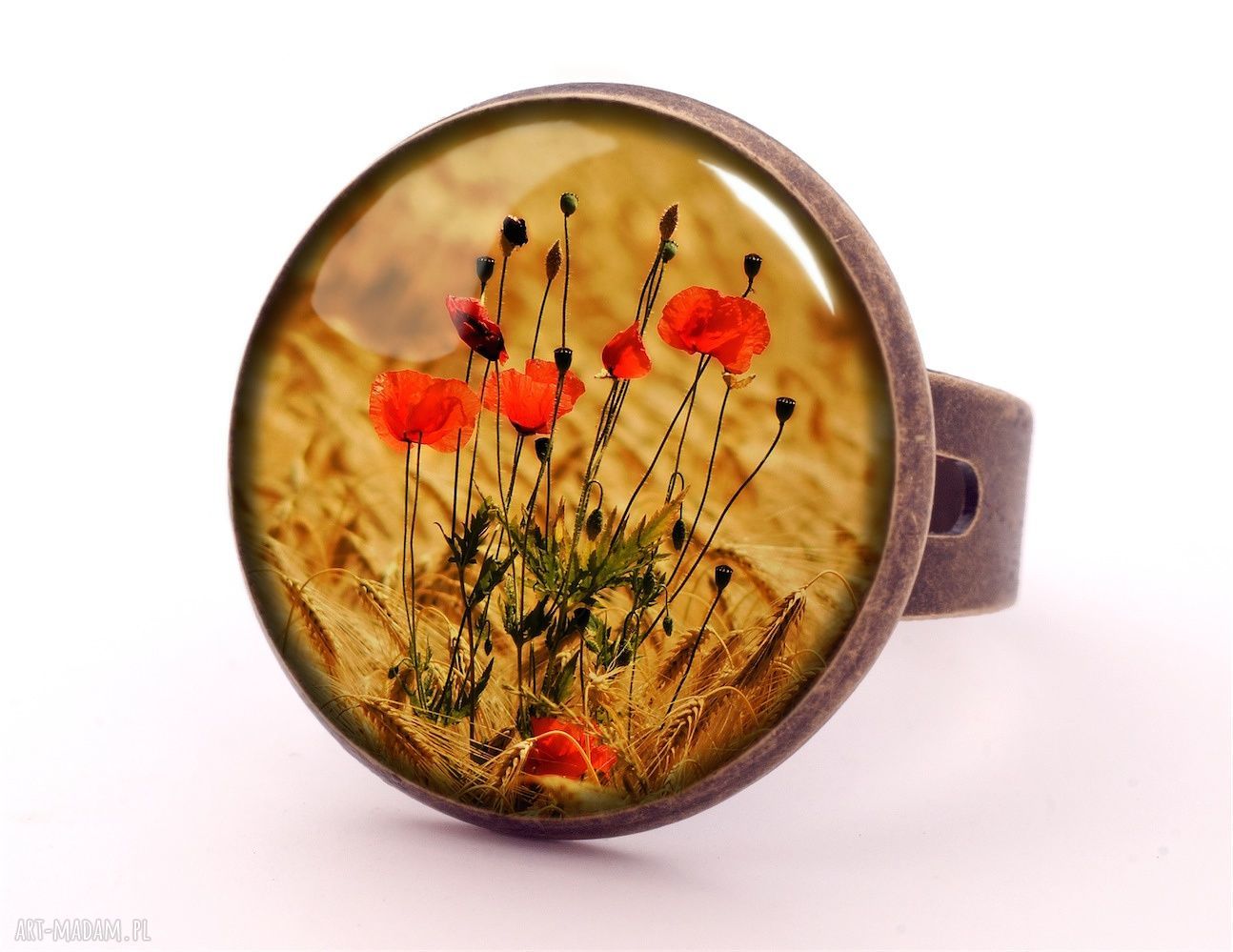 naszyjniki: Maki Medalion z łańcuszkiem HandMade