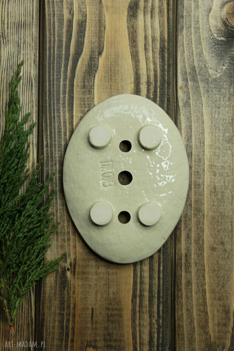Ceramiczna mydelniczka Maki i Chabry - Enio Art