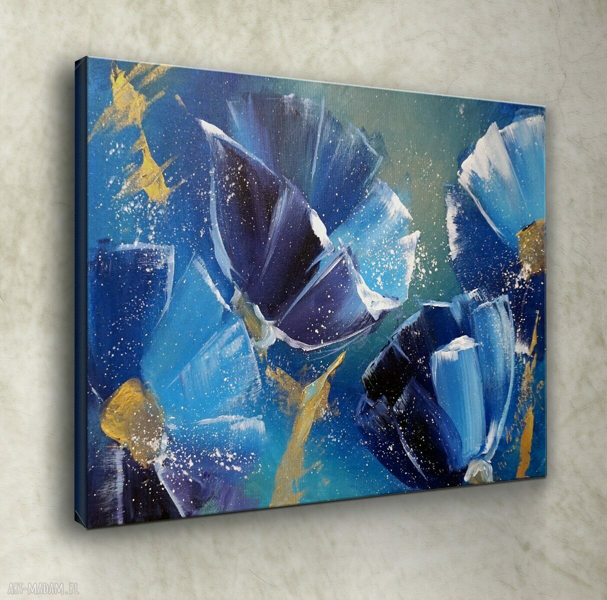 Maki niebieskie - obraz na płótnie Canvas giclee