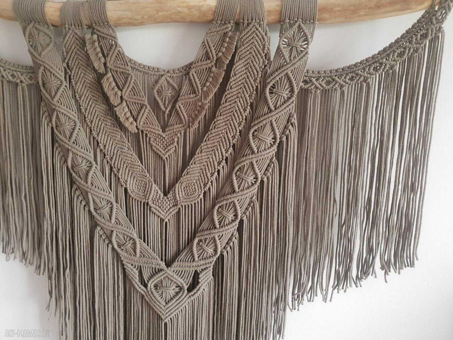 Makrama BENJI Coffee boho dekoracja ścienna 110 cm