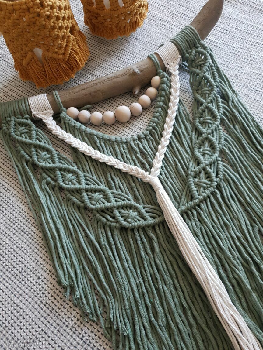 Makrama Celia do domu ręcznie pleciona dekoracja ścienna boho