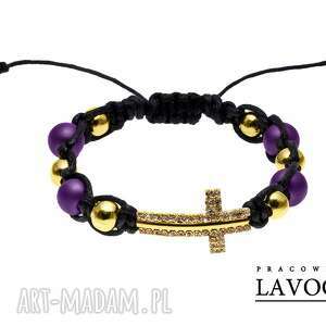 golden cross in violet