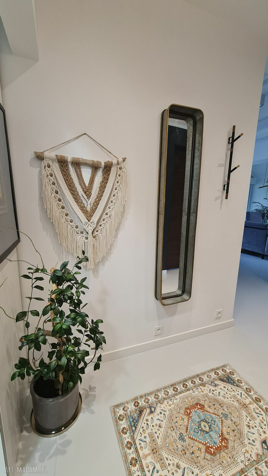 Makrama ścienna handmade - naturalna dekoracja boho